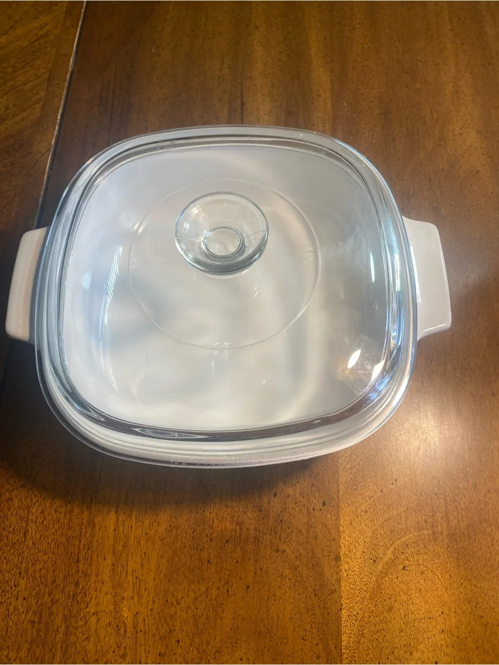 Corningware White Glass 2 Qt Covered Casserole Dish